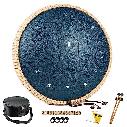 HOPWELL Steel Tongue Drum - 15 Notes, D Major