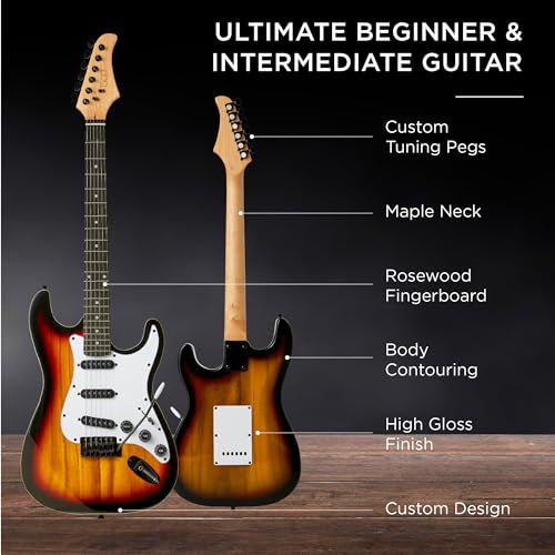 Full Size Electric Guitar Starter Kit - 3 Color Sunburst