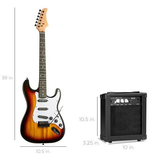Full Size Electric Guitar Starter Kit - 3 Color Sunburst