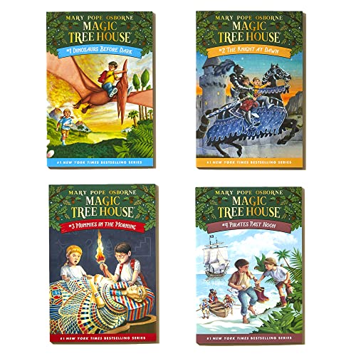 Magic Tree House Set: Books 1-4, Dinosaurs to Pirates