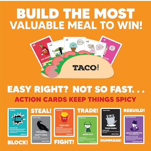 Taco vs Burrito Board Game for Kids 6+