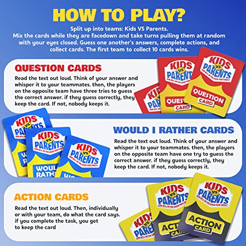 Family Game Night: Kids VS Parents Conversation Starter