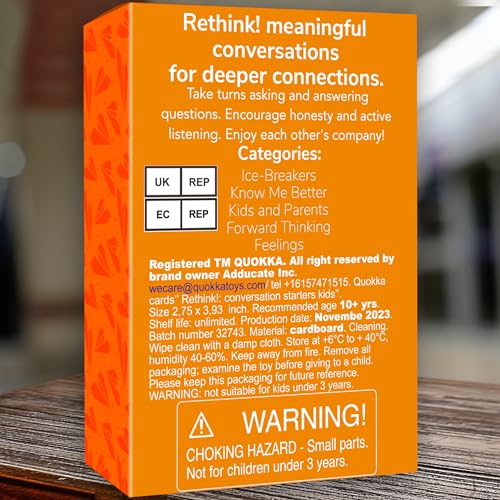 QUOKKA Rethink Conversation Cards- Fun Family Game Pack