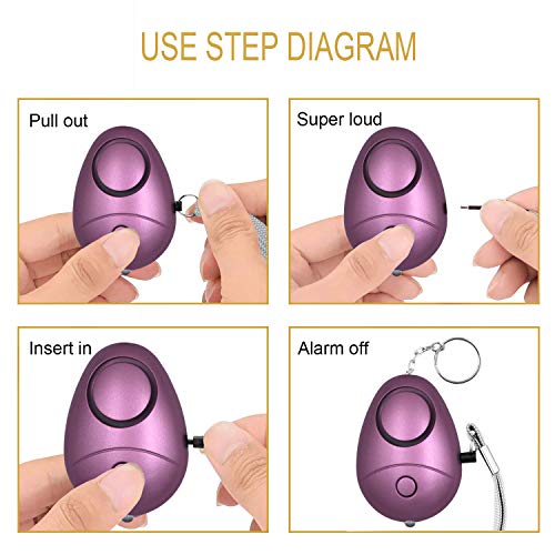 KOSIN Personal Safety Alarm Keychain, 6 Pack, 140DB