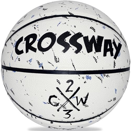 Men's MAIBOLE CROSSWAY Leather Basketball Size 7 White