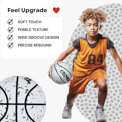 Men's MAIBOLE CROSSWAY Leather Basketball Size 7 White