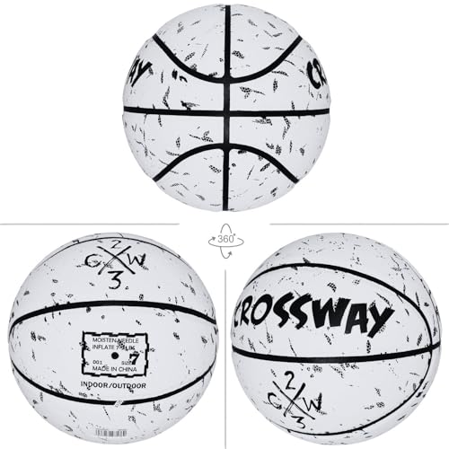 Men's MAIBOLE CROSSWAY Leather Basketball Size 7 White