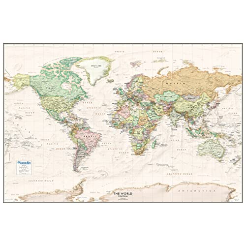 Executive & Educational Large Laminated World Map Poster