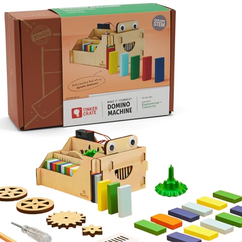 Wooden Domino Set with Wood Domino Robot for Ages 9+