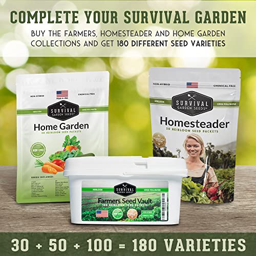 30-Pack Non-GMO Heirloom Seeds for Home Garden