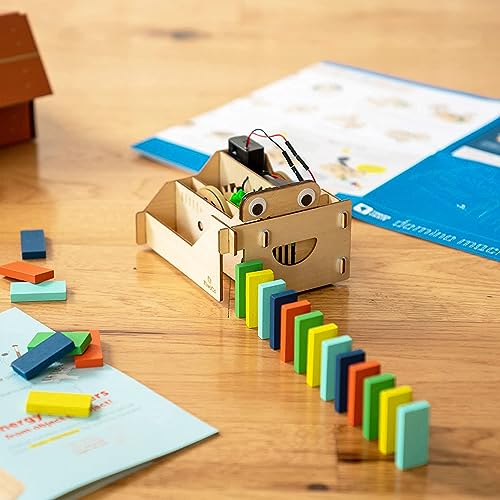 Wooden Domino Set with Wood Domino Robot for Ages 9+
