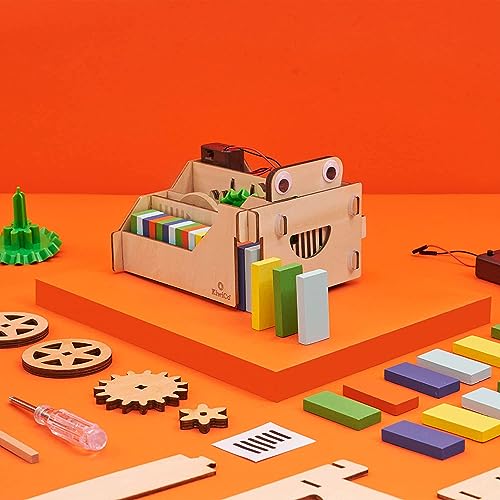 Wooden Domino Set with Wood Domino Robot for Ages 9+