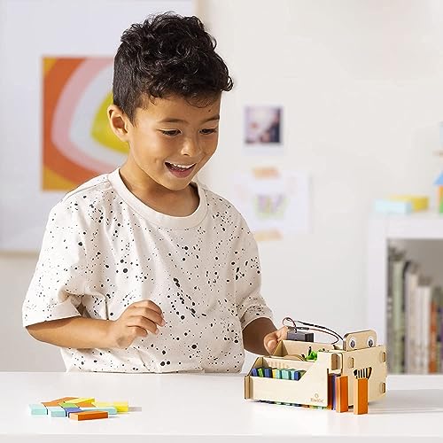Wooden Domino Set with Wood Domino Robot for Ages 9+