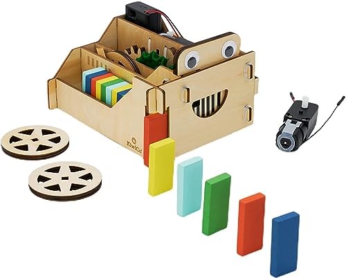 Wooden Domino Set with Wood Domino Robot for Ages 9+