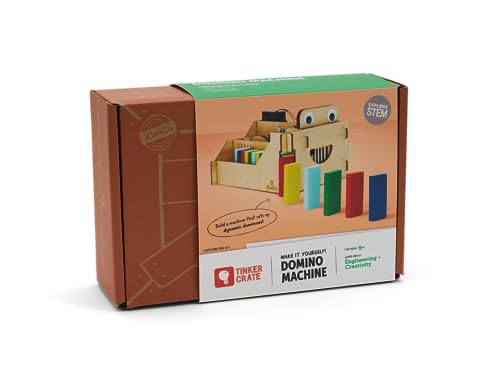 Wooden Domino Set with Wood Domino Robot for Ages 9+