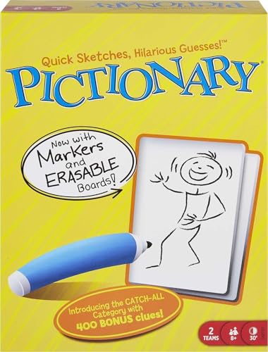 Mattel Games Pictionary Board Game, Fun Drawing Game