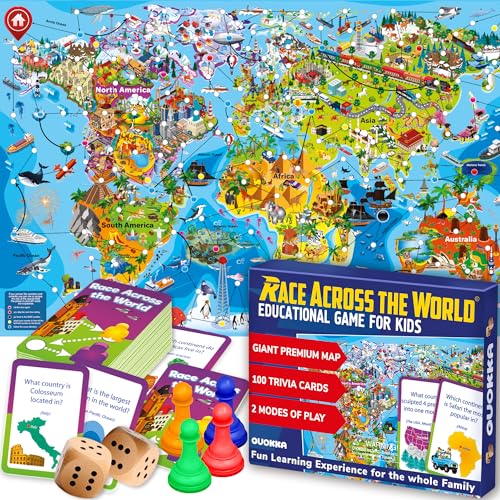 Quokka Geography Board Game for Ages 5-7 & 8-12