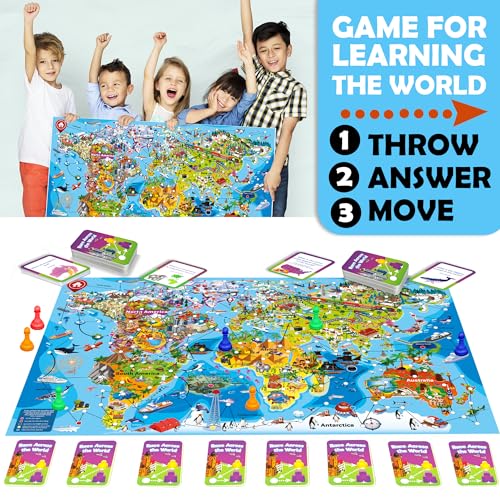 Quokka Geography Board Game for Ages 5-7 & 8-12