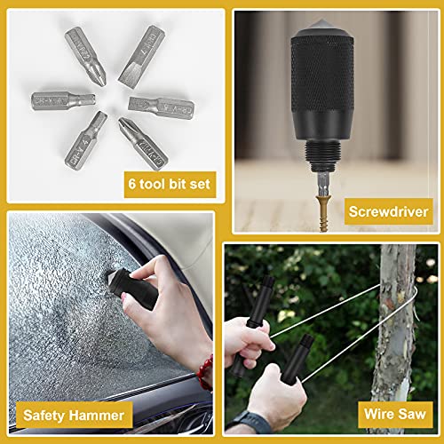 Yeacool 38" Folding Shovel with Pickaxe and Multitool