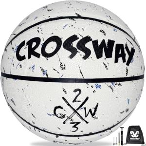 Men's MAIBOLE CROSSWAY Leather Basketball Size 7 White