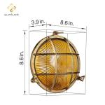 Brass Sauna Light Waterproof for Cafe, Bar, Patios