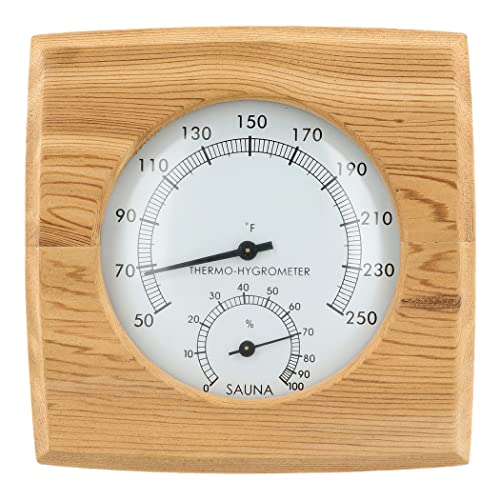 2 in 1 Wooden Sauna Thermometer and Hygrometer