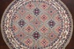 Geometric Round Area Rug - 5x5 Handmade Carpet