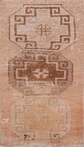 Geometric Antique-Style Anatolian Tiny Home Rug 2x3 ft