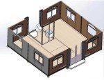 HUGHEARTS 20x20ft Mobile Tiny Home with Restroom