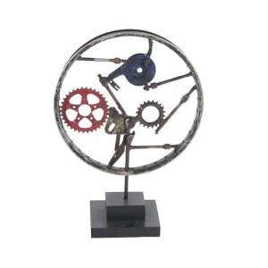 Taller Handmade Industrial Wheel Sculpture