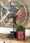 Taller Handmade Industrial Wheel Sculpture