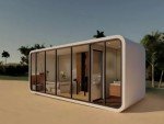 Generic Prefab Modern Tiny House 20ft and 40ft Modular Cabin House, Tiny Home, B&B, Office, Kiosk, Pool House, bar, Outdoor Living (20X8X8 FT (Shell)), white, modpod2030