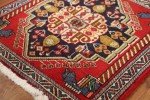 Square Geometric Traditional Vintage Rug 2x2 ft Hand-knotted Wool