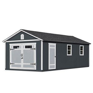 DIY Wooden Storage Shed for Garage - Light Brown