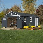 DIY Wooden Storage Shed for Garage - Light Brown