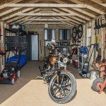 DIY Wooden Storage Shed for Garage - Light Brown