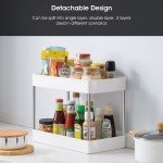 Adjustable 3-Tier Mobile Storage Cart with Lockable Wheels