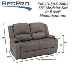 Charles 58" Powered Recliner RV Sofa & Loveseat