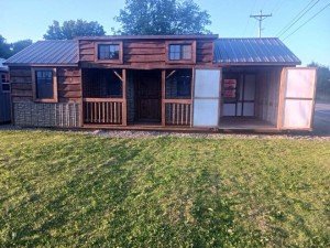 8x30 Wood Tiny Home with Double Loft