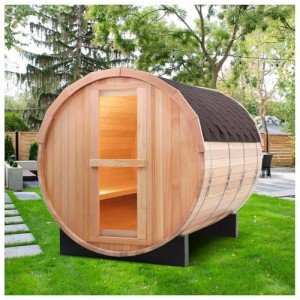 ZONEMEL Cedar Barrel Sauna for 4-6 People