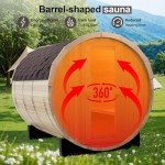 ZONEMEL Cedar Barrel Sauna for 4-6 People