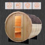 ZONEMEL Cedar Barrel Sauna for 4-6 People