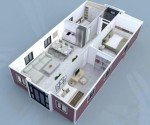 40FT 3-Bedroom Tiny Home with Kitchen & Bath