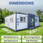 Portable Tiny Container Home with 1 Bedroom