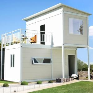 Modern 2-Story Container Tiny Home with Patio