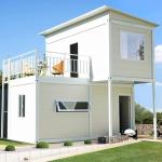 Modern 2-Story Container Tiny Home with Patio