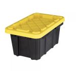 3-Pack 6.5qt Mini Storage Bins with Yellow Lids