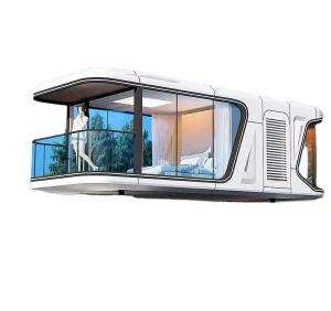 Tiny Home with Balcony, Smart Features, Red Finish