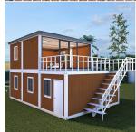 2-Story Container Home with Balcony, 8ft x 20ft