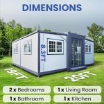 Portable Container Tiny Home with Steel Frame